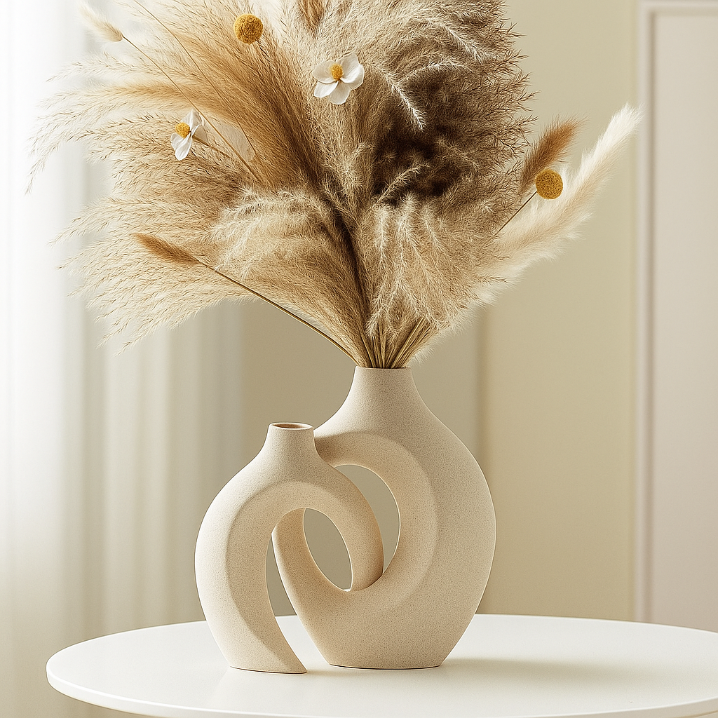 Simple Elegant White Vase Set - VogeLuxe