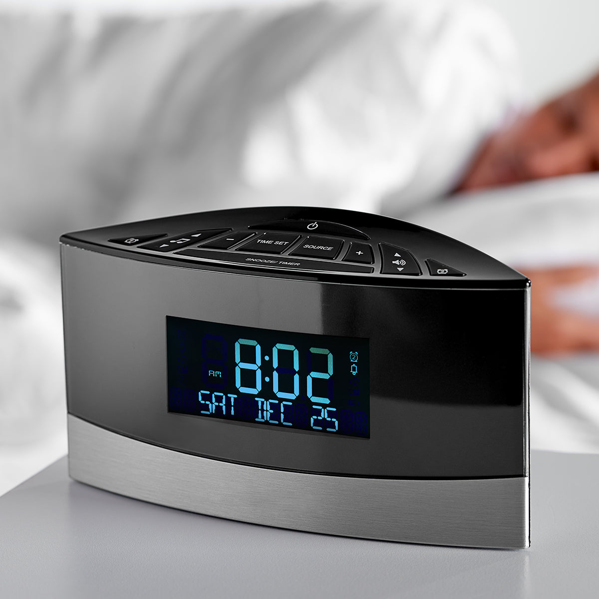 Compact Sleep Sound Machine Alarm Clock Radio