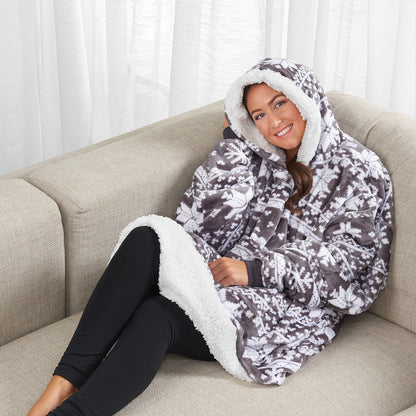 Cozy Oversized Wearable Hooded Blanket Sweatshirt