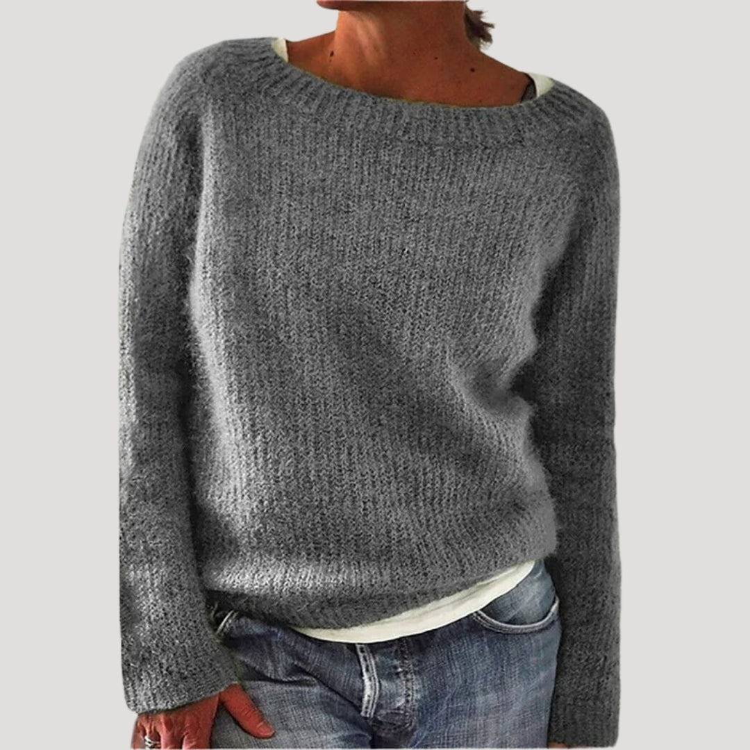 Comfy Casual Women's Crew Neck Sweater