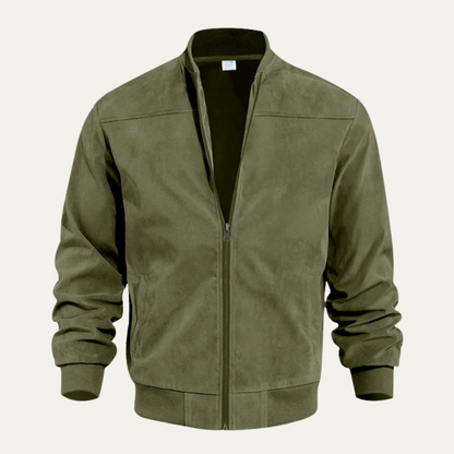 VogeLuxe | Men’s Suede Look Bomber Jacket