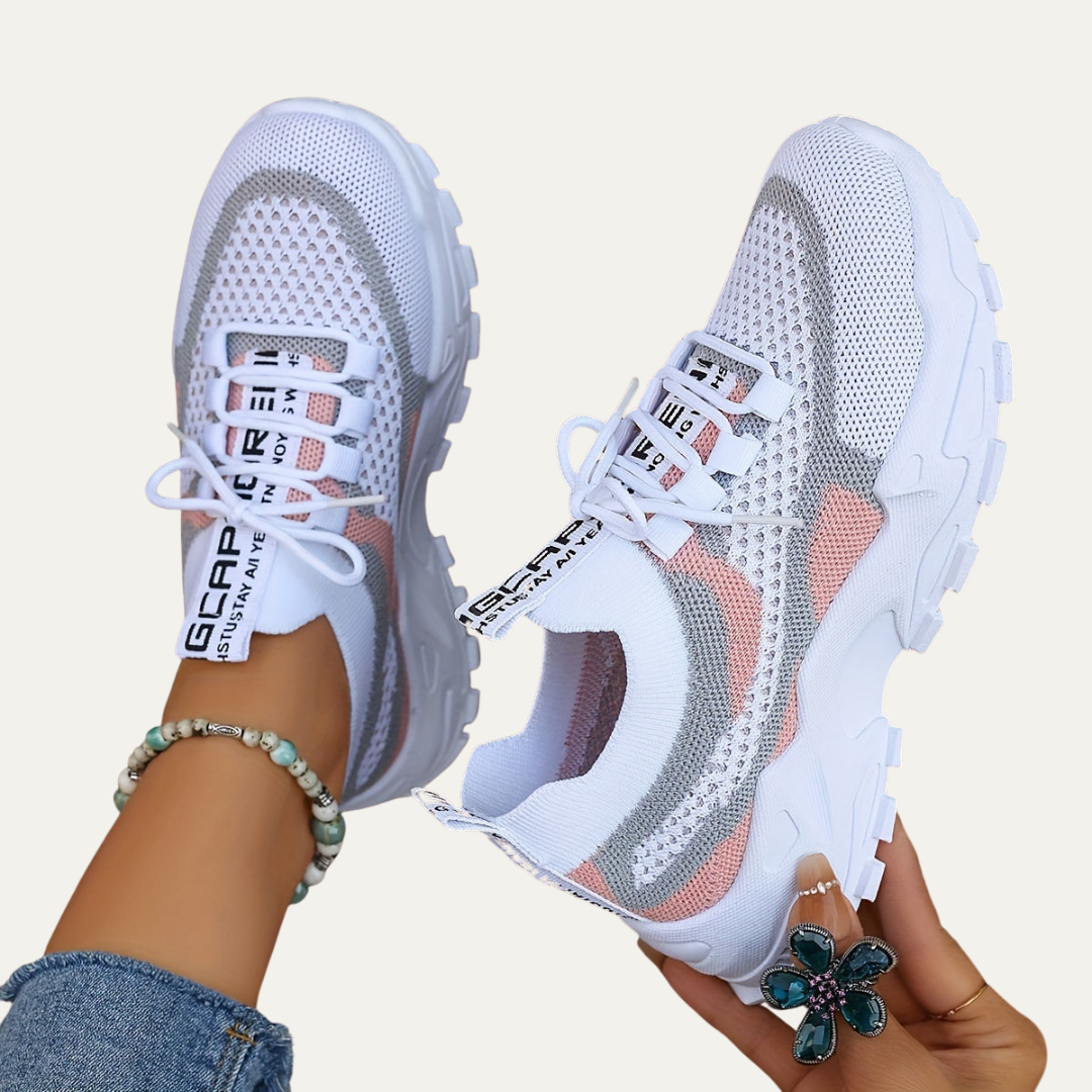 VogeLuxe | Women’s Lightweight Chunky Platform Mesh Sneakers