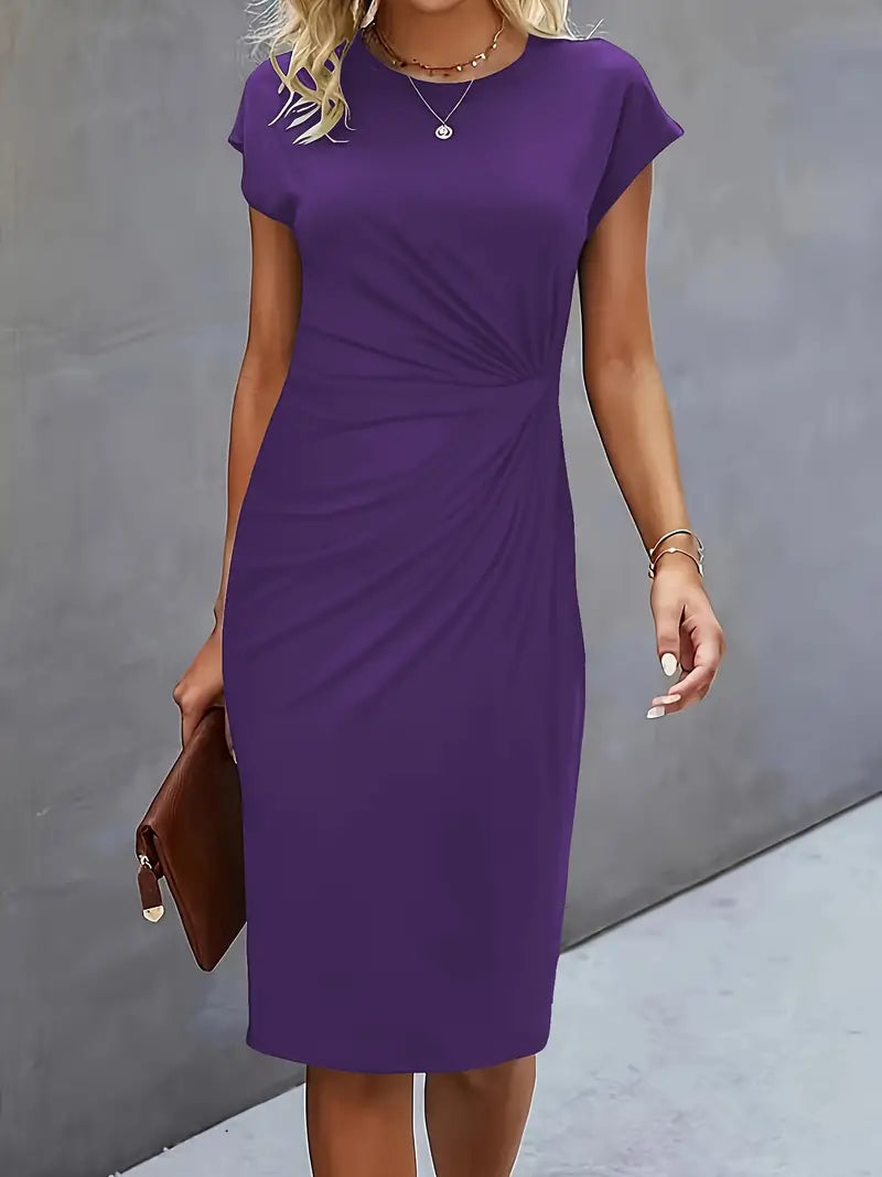 Elegant Ladies' Scoop Neck Casual Dress