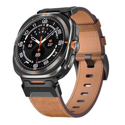 Rugged Leather Watch Band For Men 7 Ultra