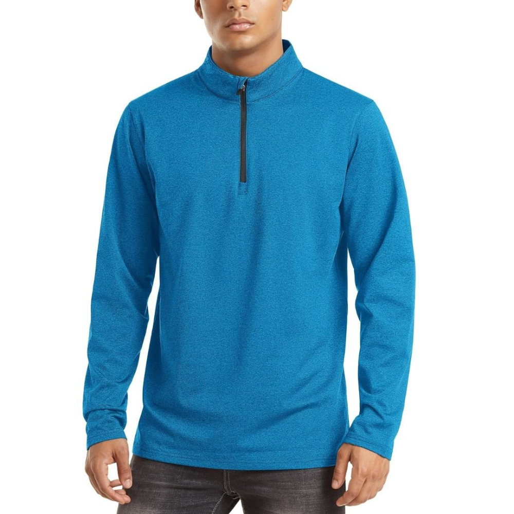 VogeLuxe | Men’s Technical Quarter Zip Stand Collar Shirt