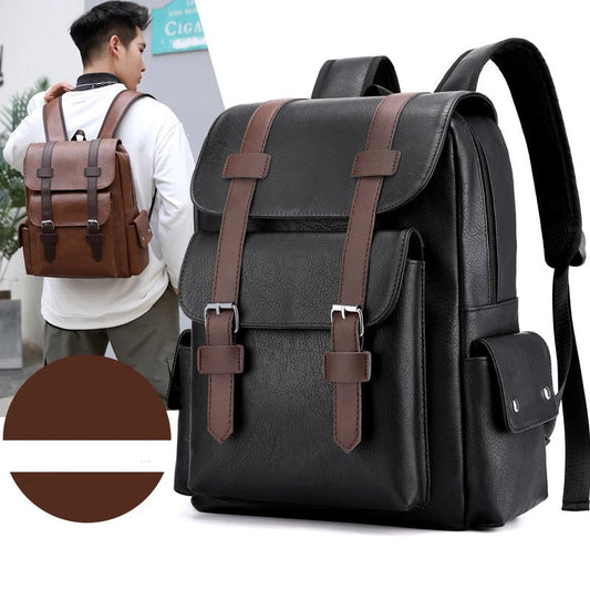 Classic Brown Leather Rucksack - VogeLuxe