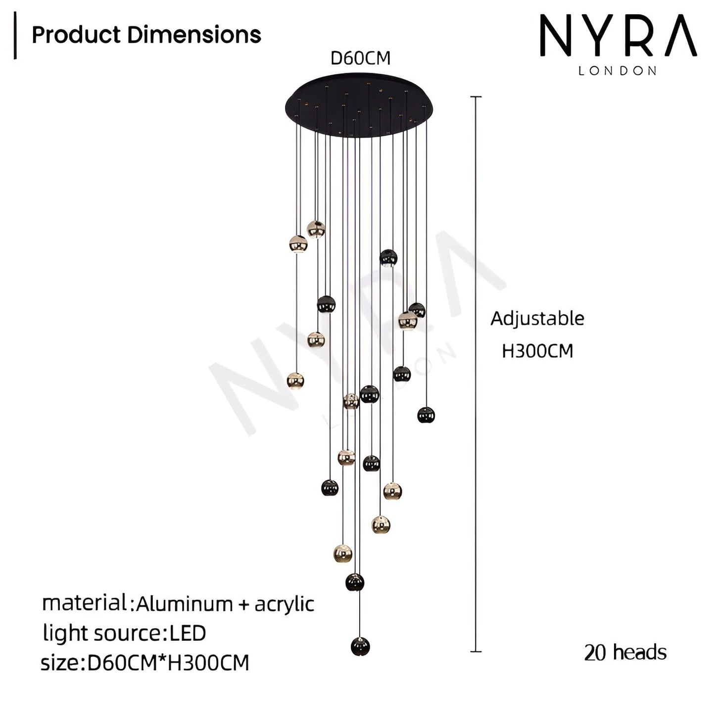 Elegant Drop Crystal Ceiling Light
