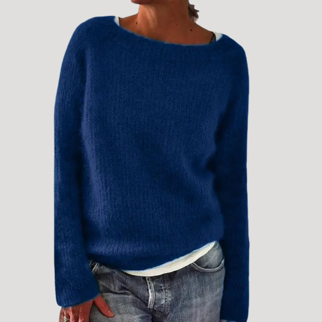 Comfy Casual Women's Crew Neck Sweater