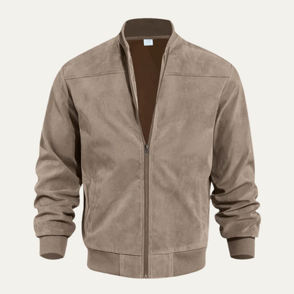 VogeLuxe | Men’s Suede Look Bomber Jacket