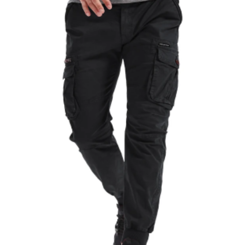 Comfortable Mens Hiking Cargo Pants with Elastic Waist