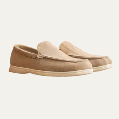VogeLuxe | Men’s Suede Driving Moccasins with Metal Keeper Detail