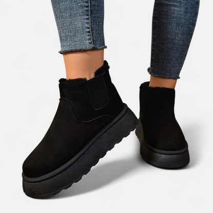 Comfortable Women's Low Heel Faux Fur Boots