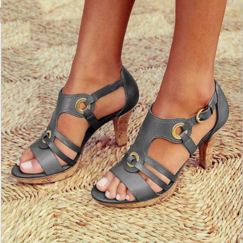 Elegant Ankle Strap High Heels