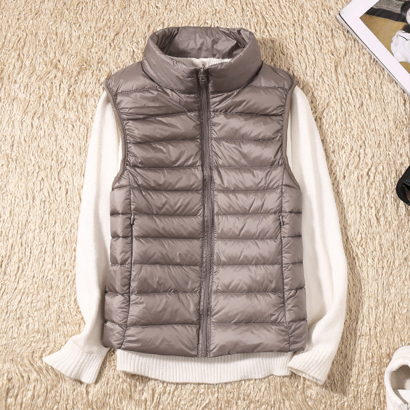 Warm Women's Down Quilted Vest Jacket