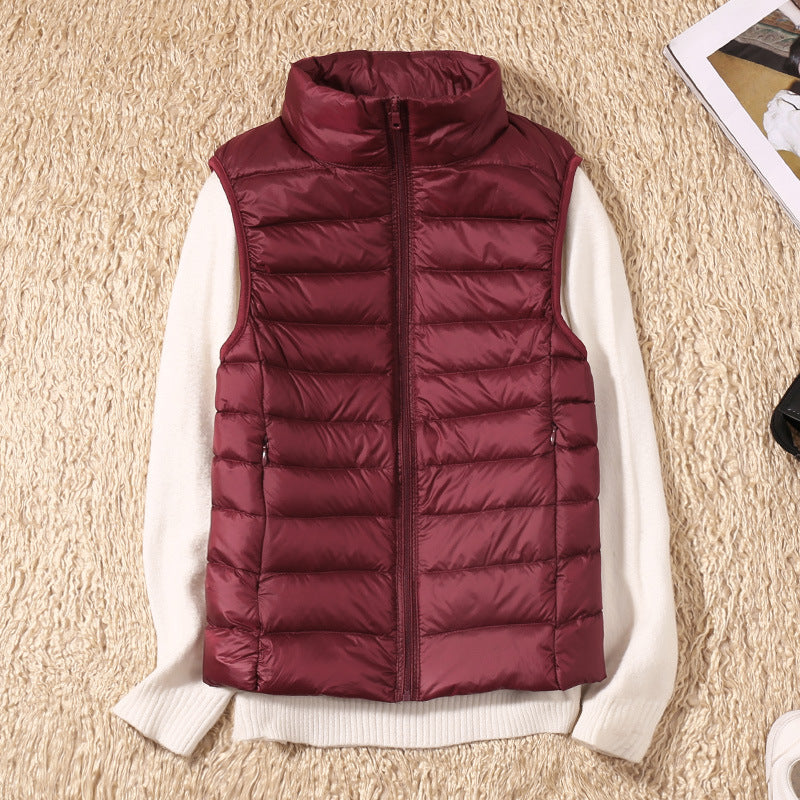 Warm Women's Down Quilted Vest Jacket