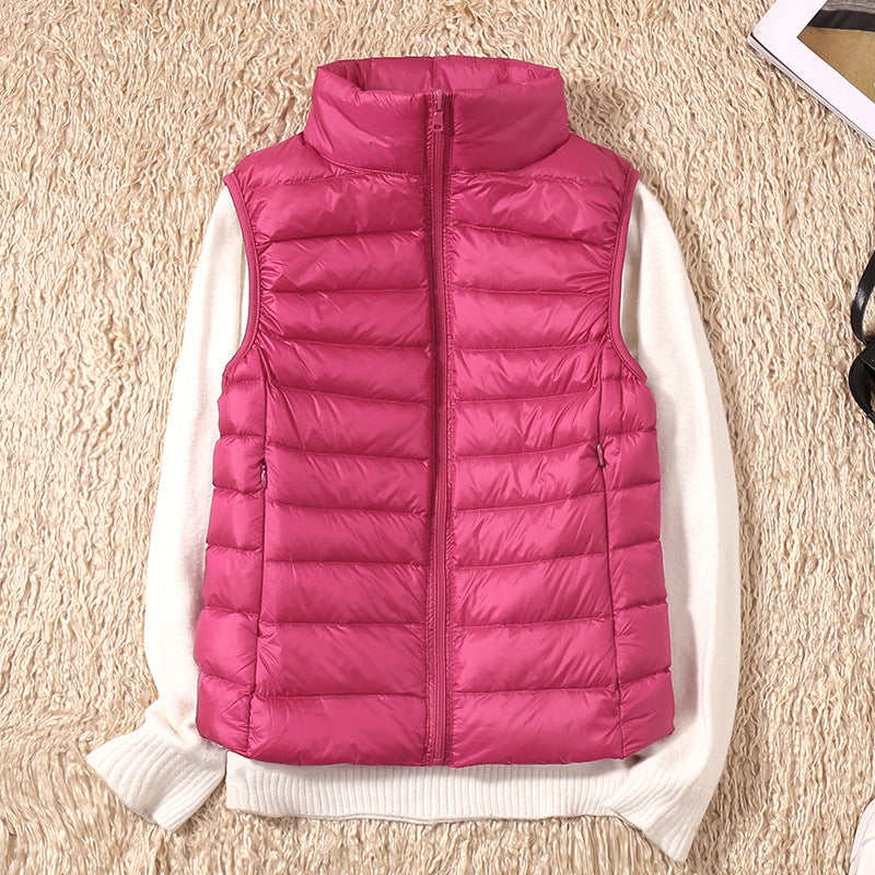 Warm Women's Down Quilted Vest Jacket