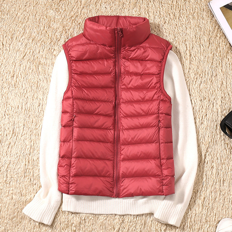 Warm Women's Down Quilted Vest Jacket