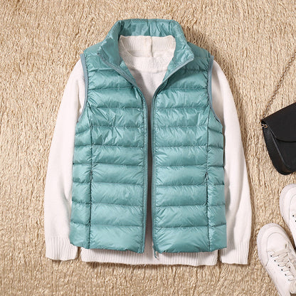 Warm Women's Down Quilted Vest Jacket