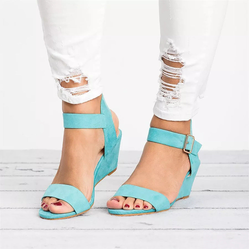 Comfortable Women's Wedge Sandals with Ankle Strap