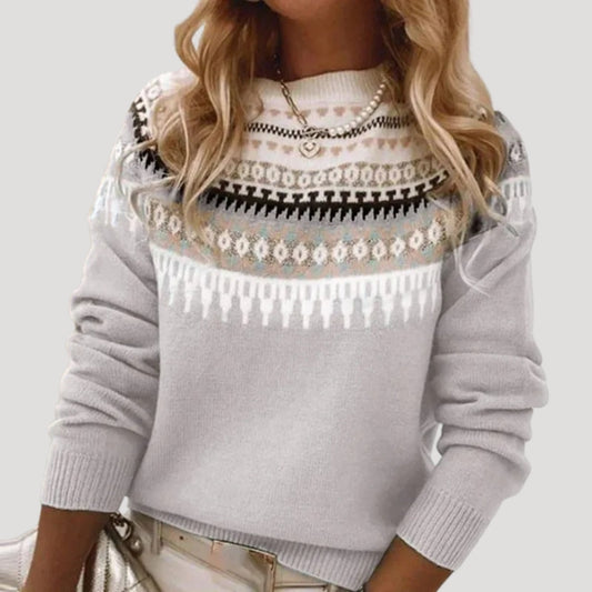 Warm Snowflake Cable Knit Women's Sweater - VogeLuxe
