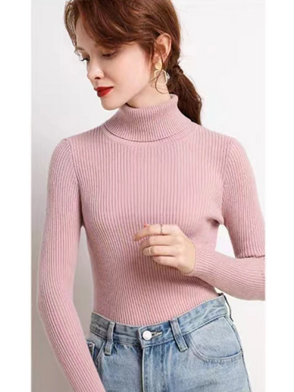 Cozy Women's Soft Knit Winter Turtleneck Sweater
