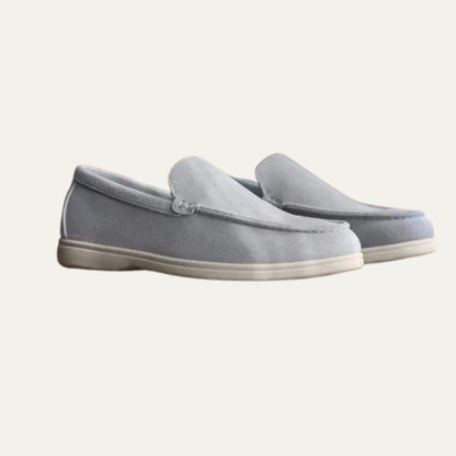 VogeLuxe | Men’s Suede Driving Moccasins with Metal Keeper Detail