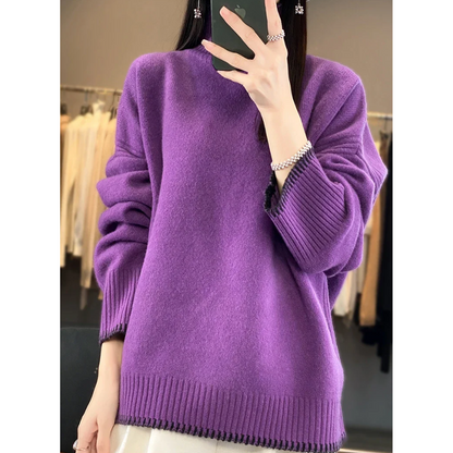 Cozy Warm Women's Oversized Knit Turtleneck Sweater