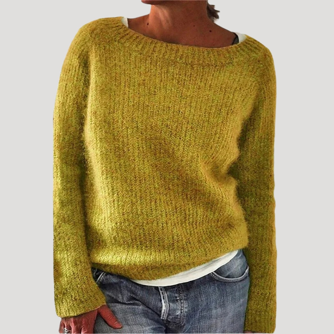 Comfy Casual Women's Crew Neck Sweater