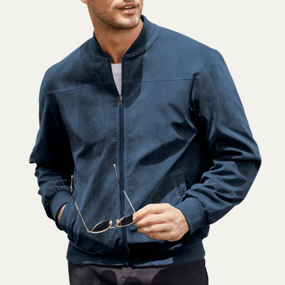 VogeLuxe | Men’s Suede Look Bomber Jacket