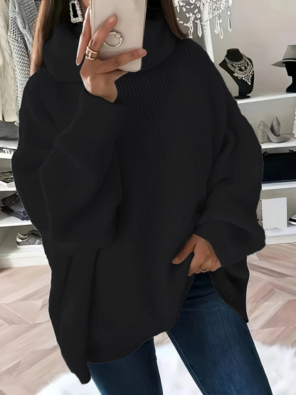 Women's Large Cozy Crew Neck Winter Sweater