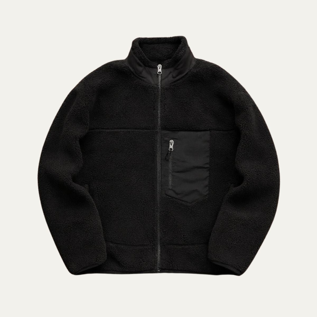 VogeLuxe | Men’s Teddy Full Zip Sherpa Fleece Jacket