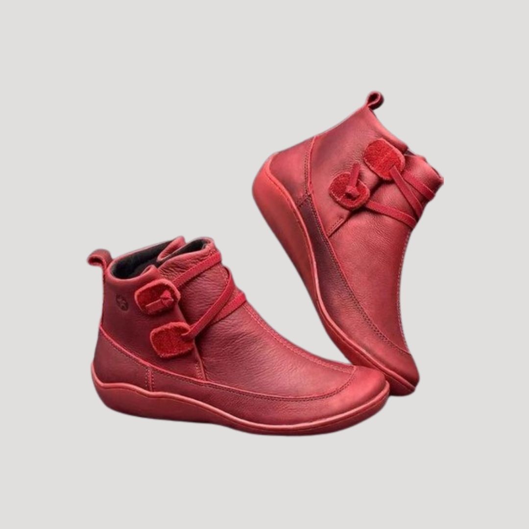 Ladies Insulated Snow Boots Waterproof Leather Ankle Boots