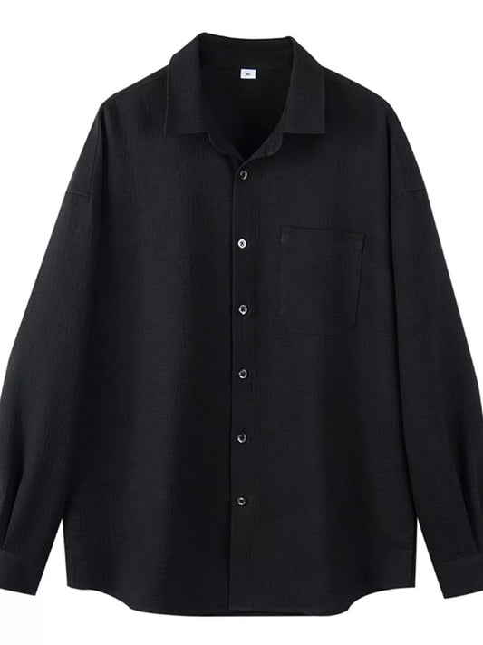 Big and Tall Casual Long Sleeve Dress Shirt - VogeLuxe