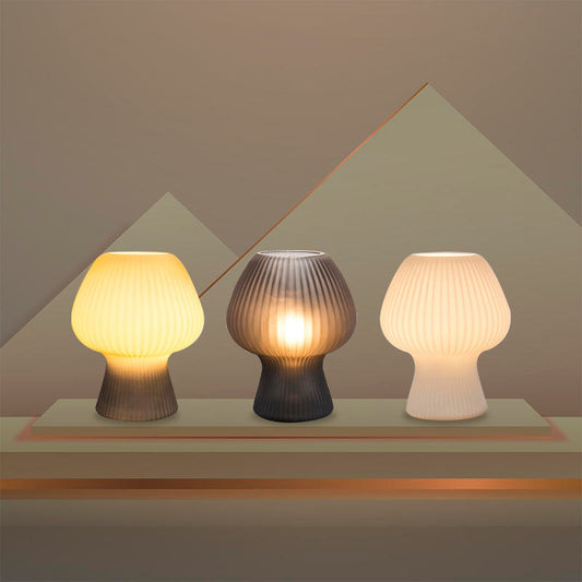 Classic Glass Mushroom Bedside Lamp - VogeLuxe