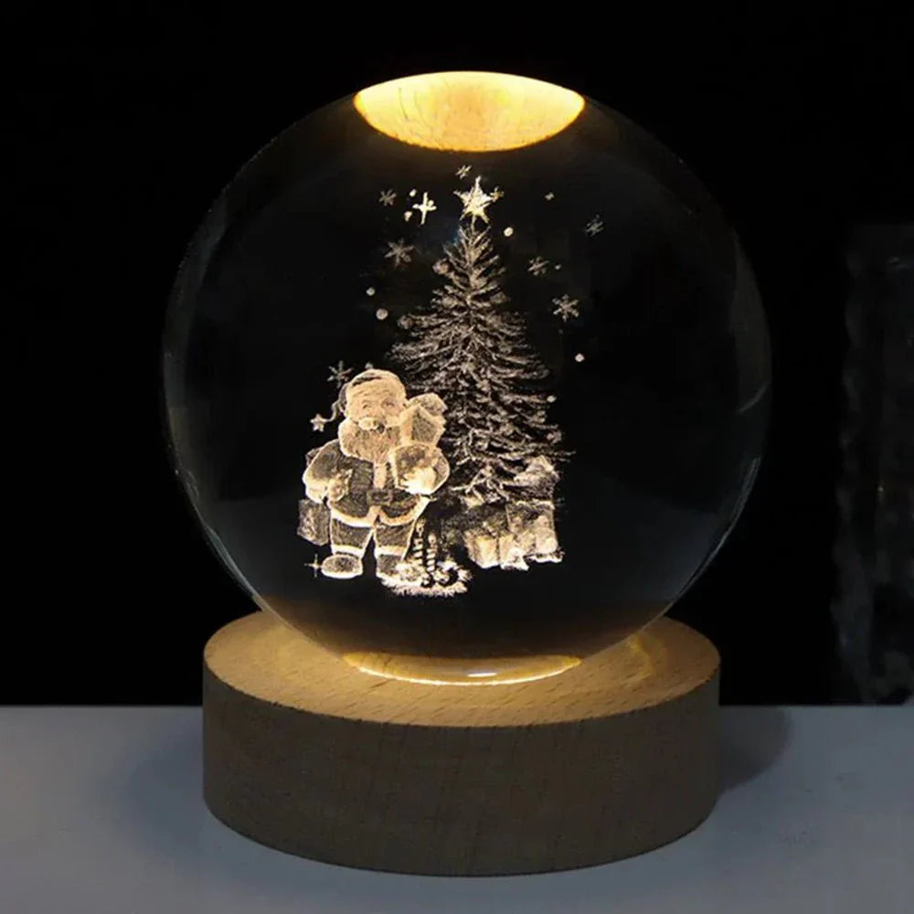 Glowing Orb LED Nightlight Galaxy Pattern
