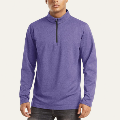 VogeLuxe | Men’s Technical Quarter Zip Stand Collar Shirt