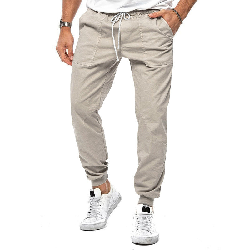 Relaxed Fit Cargo Pants with Textured Trim - VogeLuxe