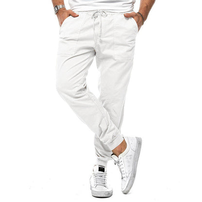 Relaxed Fit Cargo Pants with Textured Trim