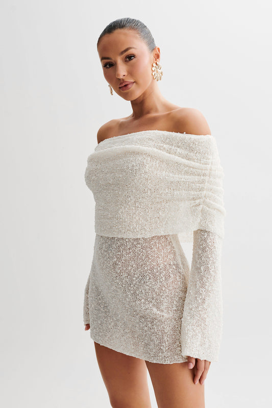 Chic Womens Cold Shoulder Mini Dress - VogeLuxe