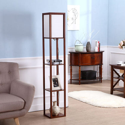 Tall Floor Lamp With Storage Shelves