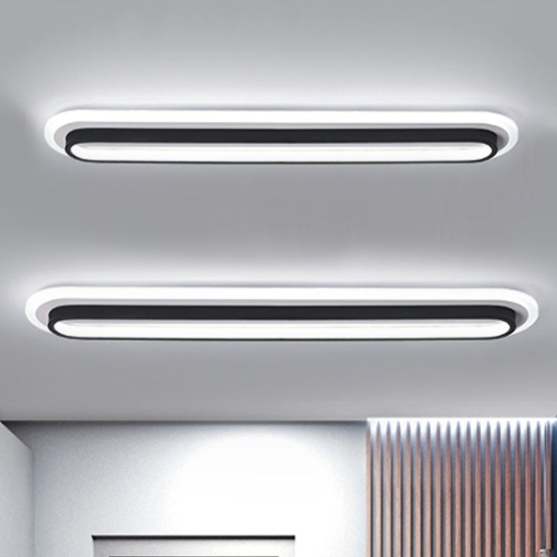 Modern Round LED Ceiling Lamp in Black or White