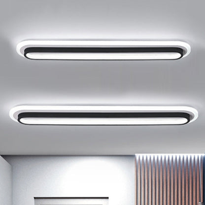 Modern Round LED Ceiling Lamp in Black or White