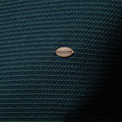 VogeLuxe | Men’s Textured Rib Quarter Zip Stand Collar Sweater