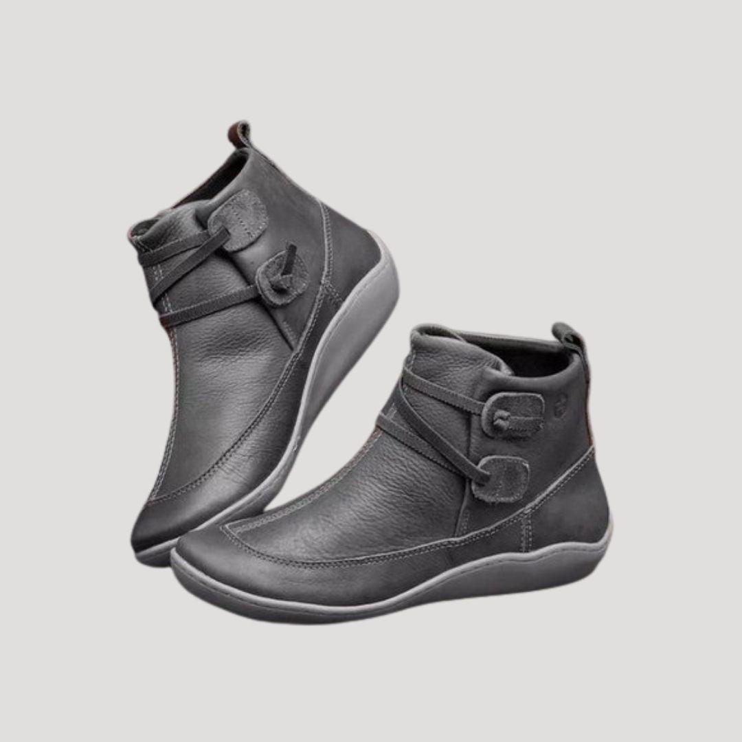 Ladies Insulated Snow Boots Waterproof Leather Ankle Boots