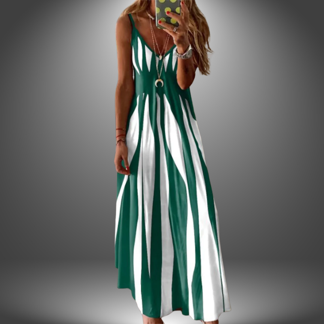 Chic Vertical Stripe Sundress for Women