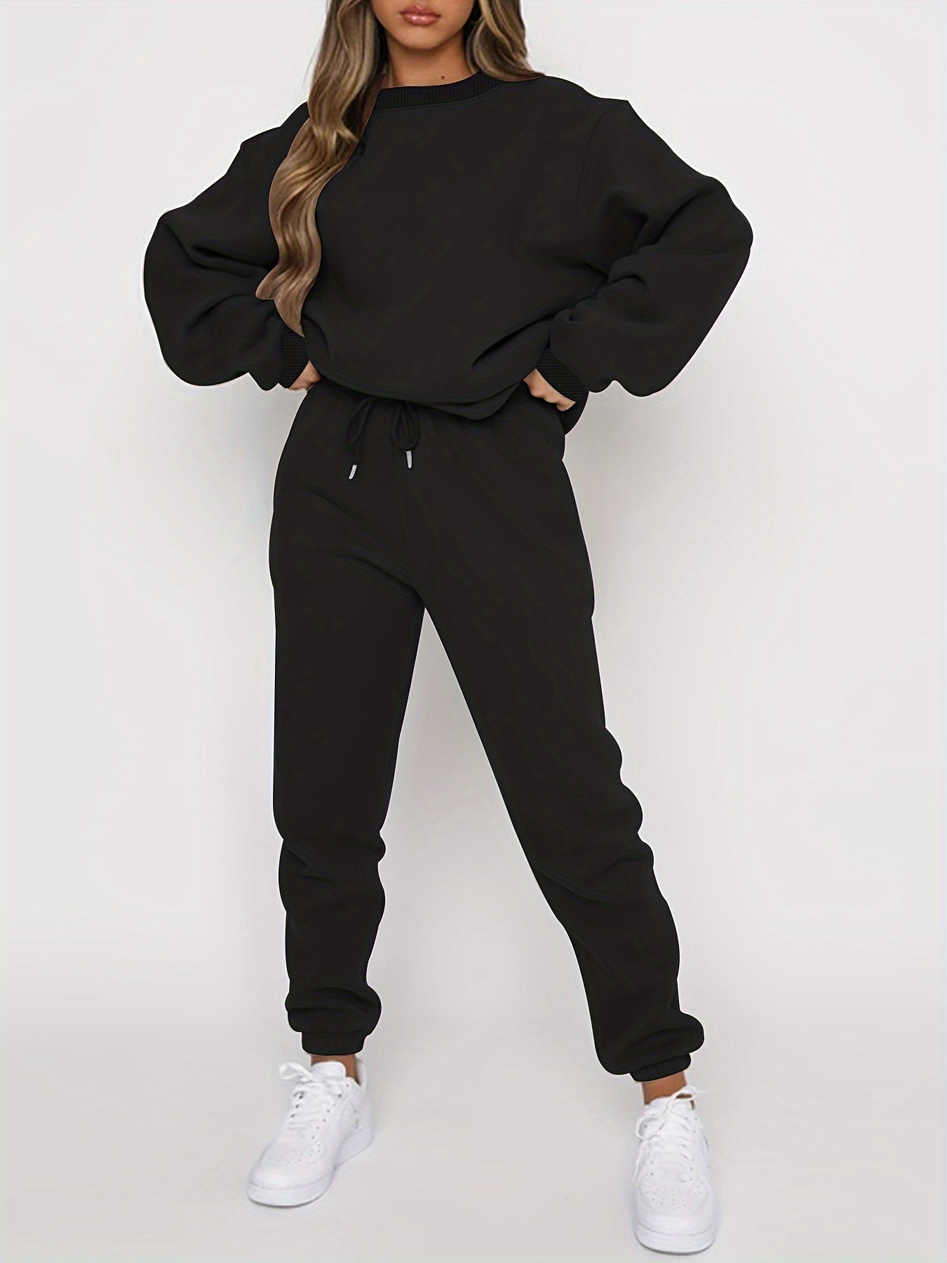 Comfy Women's Lounge Long Sleeve Sweater Jogger Set