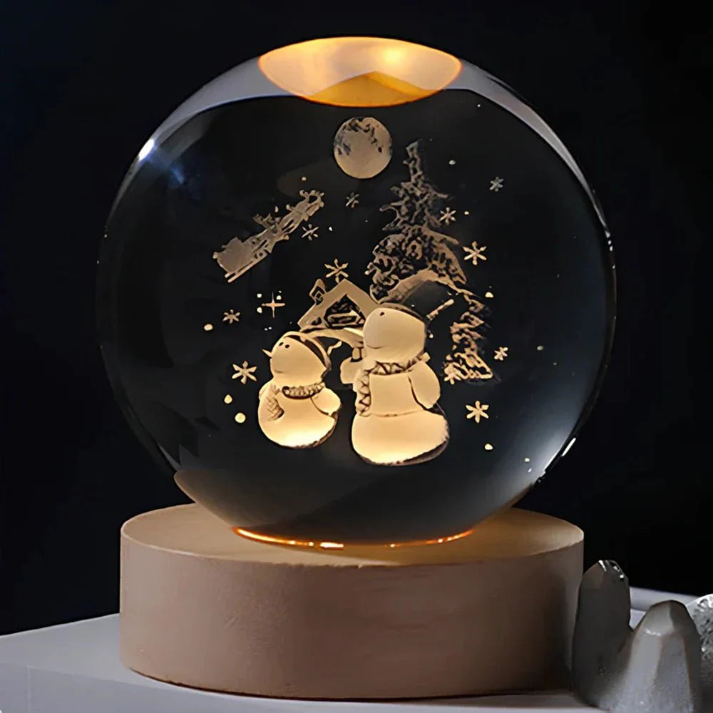 Glowing Orb LED Nightlight Galaxy Pattern