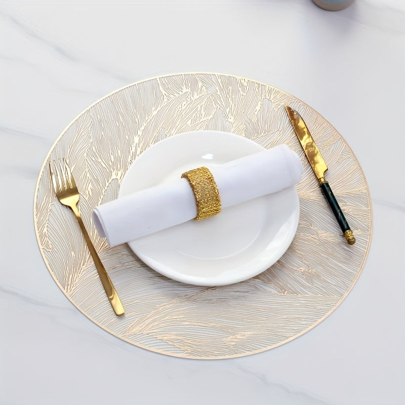 Luxury Golden Coasters Table Mats Set of 6