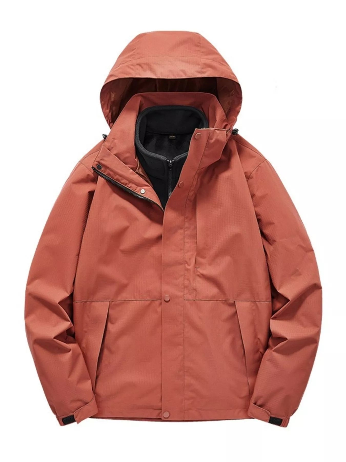 Large Mens Fleece Hoodie Jacket - BritishElegance
