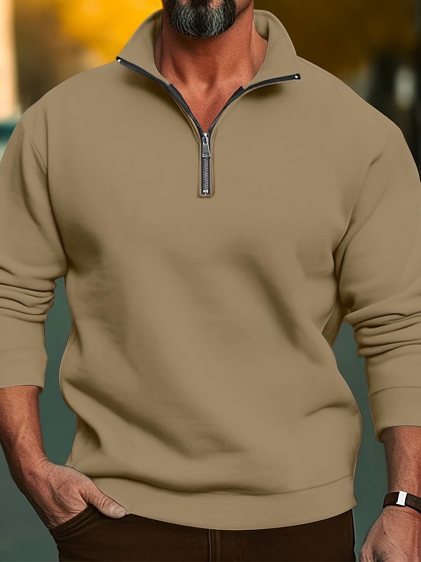 Cozy Men's Winter Crew Neck Pullover Sweatshirt